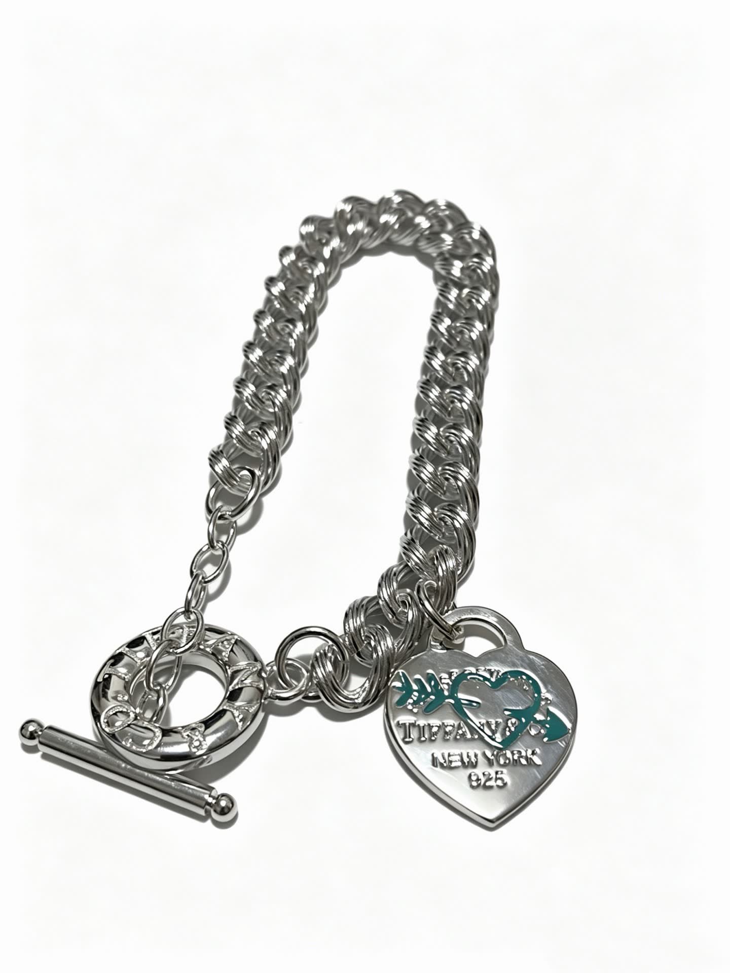 Tiffany & Co. Sterling Silver Heart Tag Bracelet